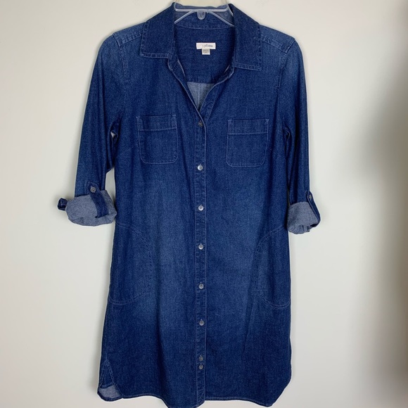 J Jill Dresses Jjill Denim Petite Shirt Dress Poshmark